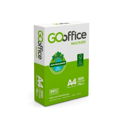 Papel A4 Sulfite 75 g 500 folhas | Go Office