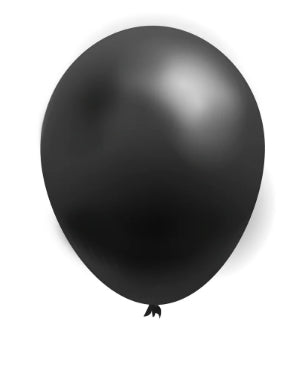 Balão de Látex 7 Preto Pacote com 50 unidades